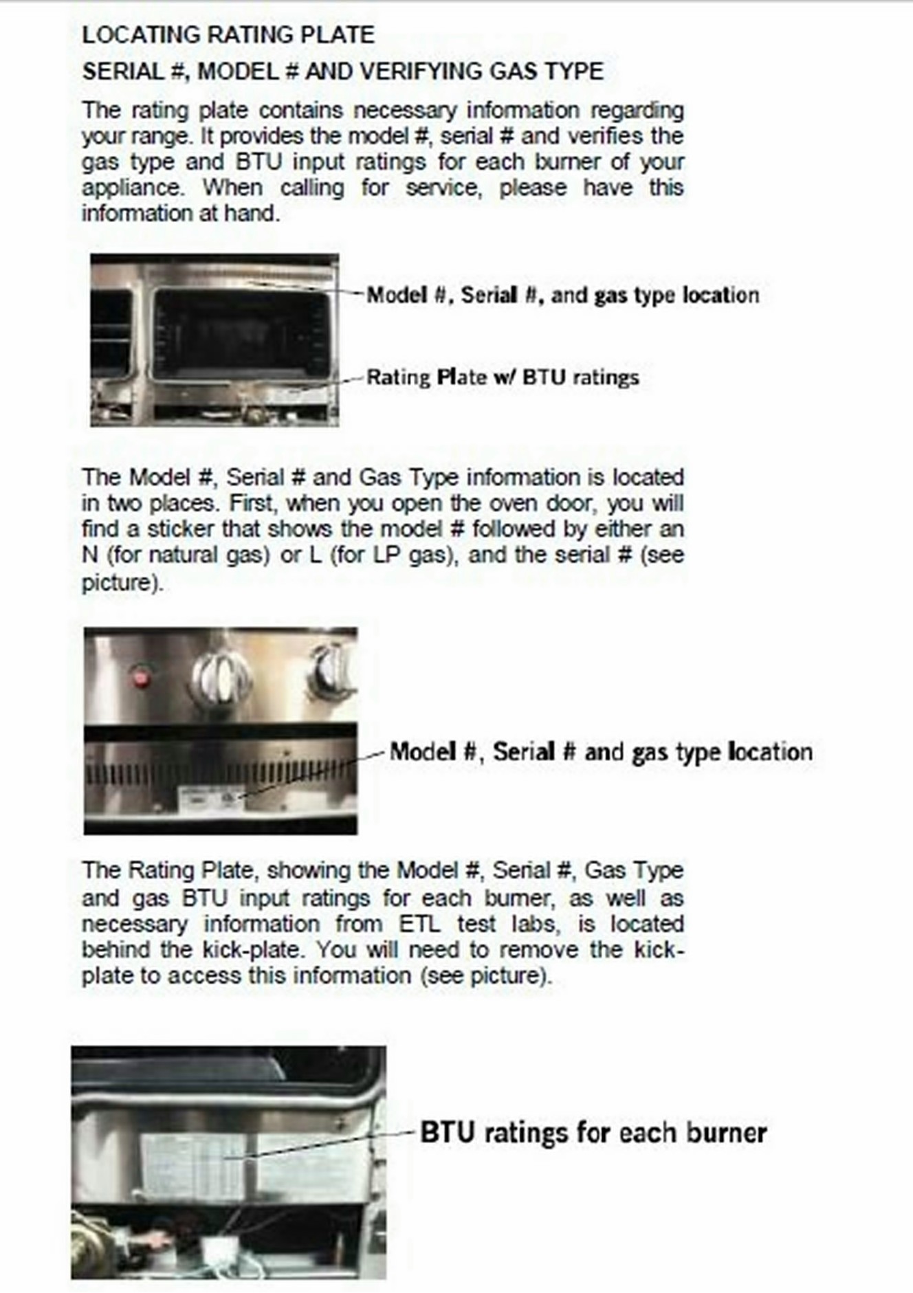 Bertazzoni serial number location in florida