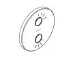 Kohler 1036309-SN Escutcheon, Stacked
