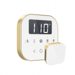 Mr. Steam Airtwh-Sb Airtempo Steam Shower Control In White With Satin Brass