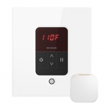 Mr. Steam Msitemposq-Wh Itempo Square Steam Shower Control In White With Polished Chrome Bezel