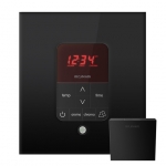 Mr. Steam Msitplussq-Mb Itempoplus Square Steam Shower Control In Matte Black With Polished Chrome B