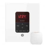 Mr. Steam Msitplussq-Wh Itempoplus Square Steam Shower Control In White With Polished Chrome Bezel